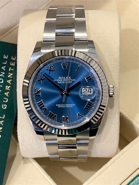 datejust blue face rolex|2021 Rolex Datejust 41 mm.